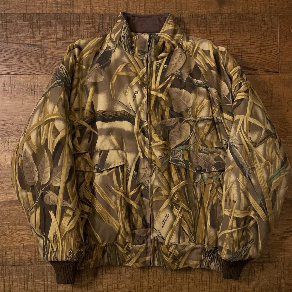 Classics Bomber Jacket Mens M Brown Gorpcore Advantage Wetlands Camo Vintage